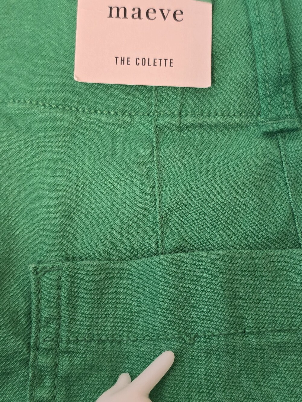 Maeve Colette European Linen Stretch High-Rise Wide-Leg Pants 28 Green - Picture 14 of 14